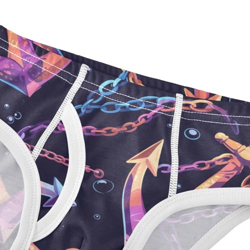 Ocean Themed Simple Anchors Toddler Boys Pure Cotton Kids Underwear Breathable Children Panties4