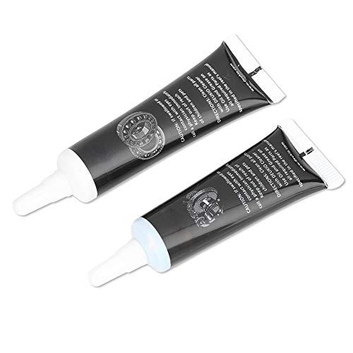 Schmieröl-Schmierfettset, Stoß reduzieren Rostschutzschmierfett-Angelrolle Schmiermittel-Angelrollenfett Wasserdichte, flache Rolle für Spinnrollen(schwarz)