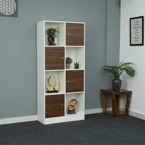 Image of Royaloak Milan Italian Bookshelf | Engineered Wood Storage Rack with Melamine Finish | Multipurpose Organizer for Home Decor | Library Book Shelf | Showcase Organizer for Living Room, Kitchen, Bedroom