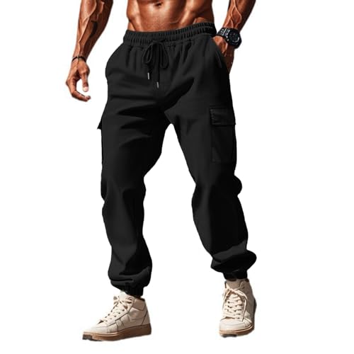 Pantalon cargo homme multipoches souple avec coupe baggy slim fit