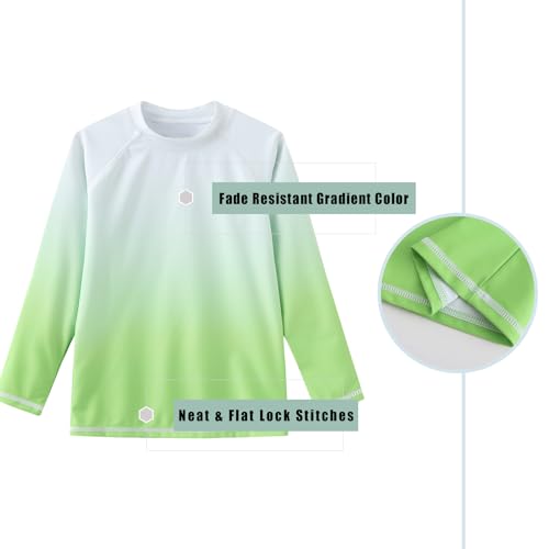 Image of Girls Long Sleeve Swim Shirt Rash Guard for Girls One Piece Bathing Suits with UPF 50+ Sun Protection 3-16 Years