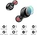 TOZO T6 True Wireless Earbuds Bluetooth Headphones Touch Control with Wireless Charging Case IPX8 Waterproof Stereo Earphones in-Ear Built-in Mic Headset Premium Deep Bass for Sport Black