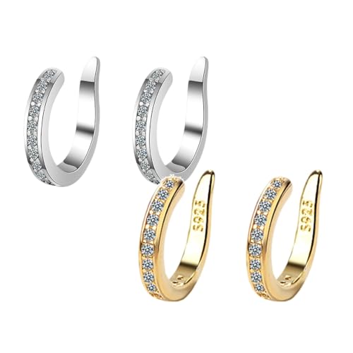 Pendientes Corrector Orejas Soplillo Mujer, Pendientes con Clip para el Cartílago de la Oreja, Sencillos y sin Necesidad de Perforaciones, Clásicos Basics