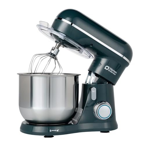 Image of Kitchen in the Box Stand Mixer, 3.5 QT Small Kitchen Electric Stand Mixers, 10-Speed Portable Lightweight Dough Mixer for Daily Use with Egg Whisk, Dough Hook, Beater (Dark Green)
