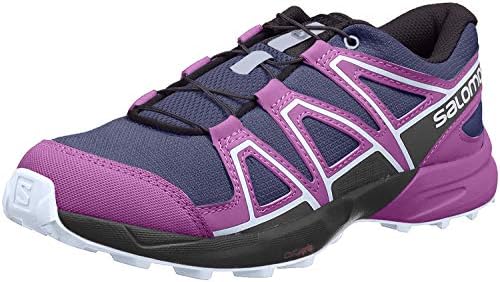 Salomon Kids' Speedcross J Trail Running Shoes, Crown Blue/Sparkling Grape/Phantom, 4 Big Kid US