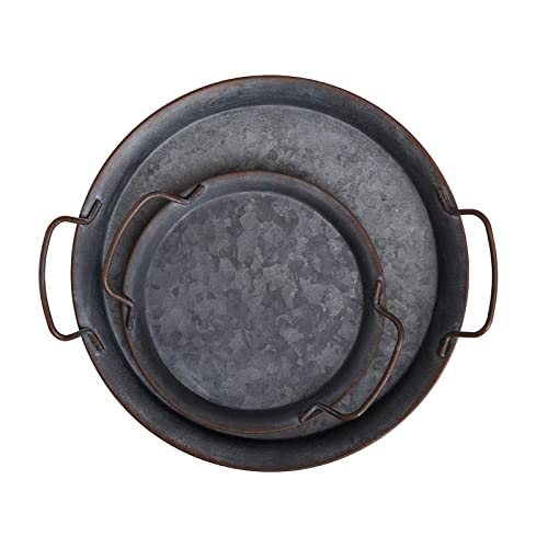 Nvshiyk Bandeja de tocador Bandeja galvanizada de la porción del Hierro del Metal del Estilo Industrial for el café Ahorrando más Espacio (Color : Black, Size : 24x20cm) Cover