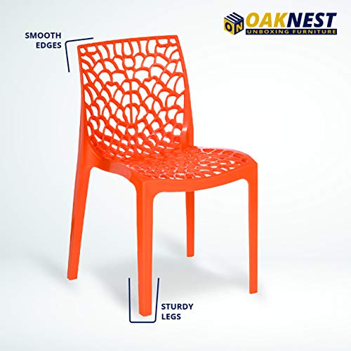 OAKNEST-Supreme-Web-Plastic-Chair-Armless-Chair-for-Dining-Room-Set-Cafe-and-Restaurents-Weight-Bearing-Upto-220kg-6-Months-Warranty-Color-Orange-Set-of-4-Piece