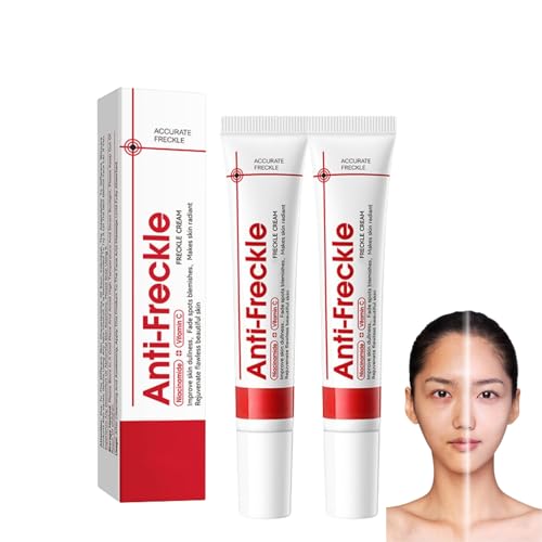 Creme Gegen Pigmentflecken 2 Stück, Pigmentflecken Entferner Gesicht mit Niacinamid & Vitamin C, Gesichtscreme Damen Altersflecken Entfernen, Hilft dabei, den Hautfarbe auszugleichen