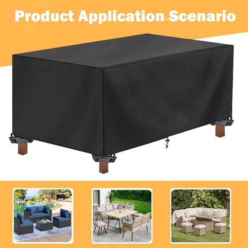 Housse de protection pour meubles d'extérieur 300x180x120cm imperméable - 5