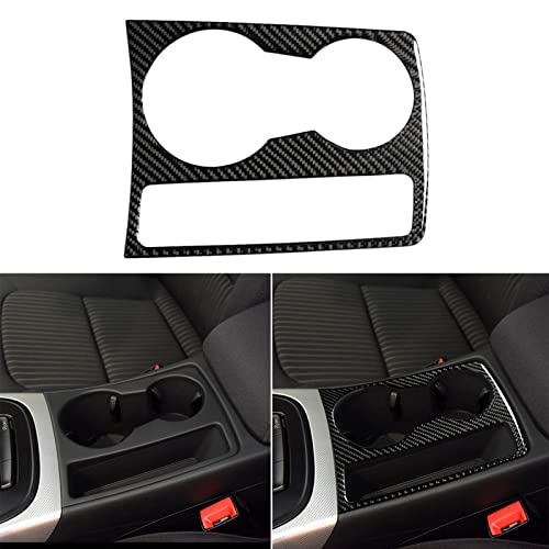 NVCNX Carbon Fiber Compatible with Audi A4 B8 2009-2016 / S4 2010 2011 2012 2013 2014 2015 2016 / A5 S5 2008-2017 / RS5 2013-2015 Car Cup Holder Cover Sticker Decal Interior Trim Accessories Black
