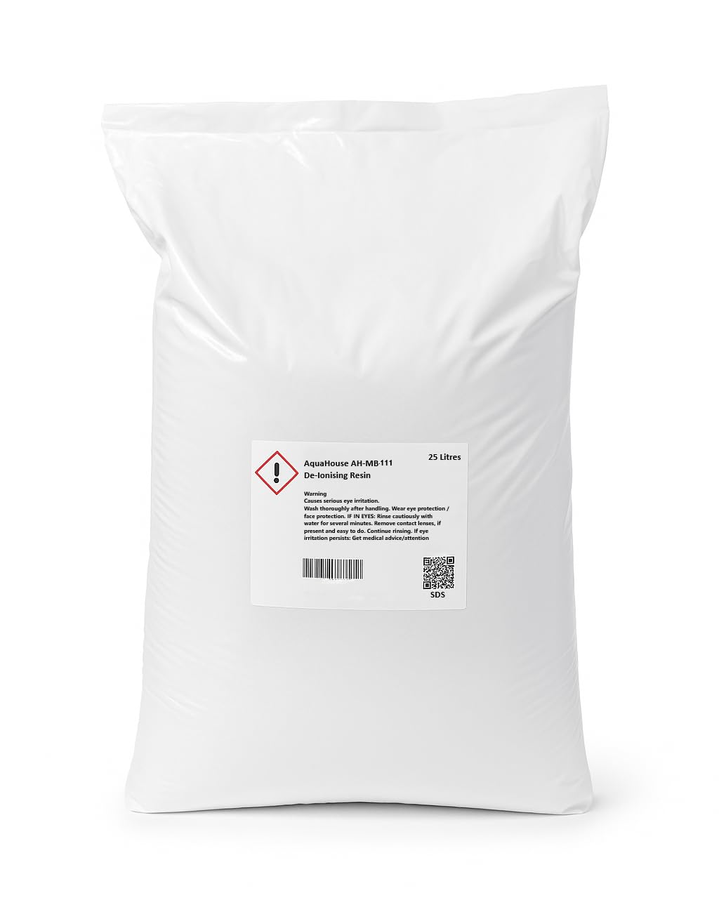 AquaHouse MB-111 Deionising DI Resin for Hard Water, Window Cleaning, Reverse Osmosis, Deionised Water Production - 25 Litre Bag