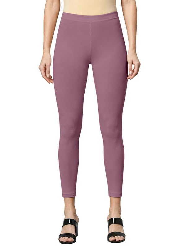Image of TRENDMALLS Women's Microfiber Elastane Stretch Soft Cropped Leggings with Ultrasoft Waistband for Women