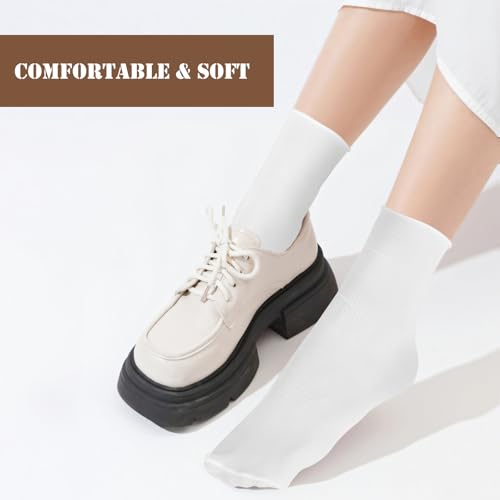 Image of 3 Pairs Womens Lace Ankle White Ruffle Frilly Dress Sexy Mesh Lace Trim Lolita Sock Lacy Ruffled Bootie Socks