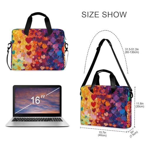 Maletín portátil para laptop 15.6 pulgadas con asas y correa miniatura 4