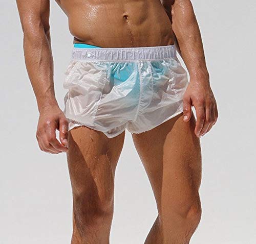 Men's Sexy Shorts Translucent Casual Swim Trunks Beach Pants Quick-Dry4