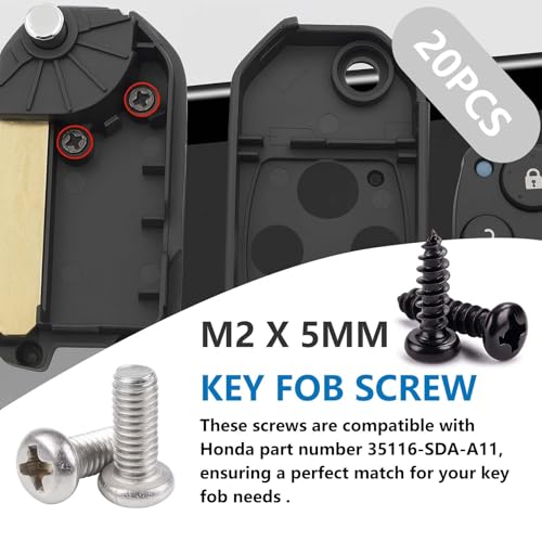 Image of M2 x 5mm Key Fob Screw Compatible with Honda Key Remotes Since 2003 Replace 35116-SDA-A11