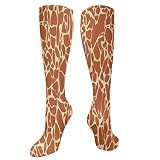 Lustige Giraffe Tier Punkte Druck Kniehoch Oberschenkel Hohe Socken Kompressionsstrümpfe 50cm Männer Frauen Athletische Lange Strümpfe