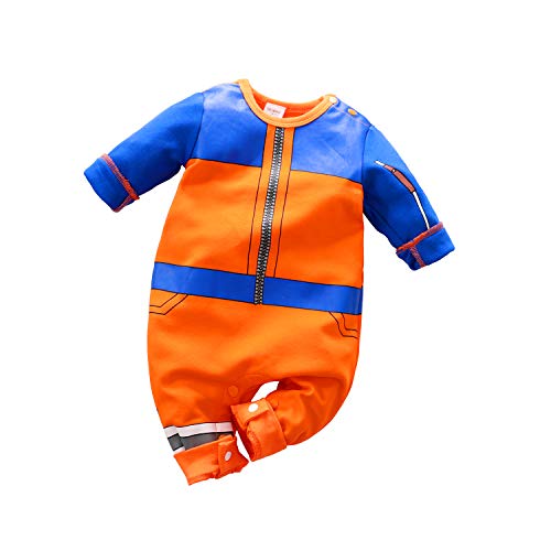 IURNXB Bebé Ropa Cosplay Vestido Anime recién Nacido Jumpsuits bebé Encantador Dibujo sarcos Caricatura (3-6 meses, Naranja) Cover