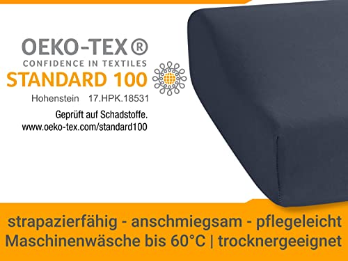 npluseins 2er Pack Spannbezüge für Nackenkissen Gesundheitskissen 959.1234, S, 30-35 x 45-50 cm, anthrazit