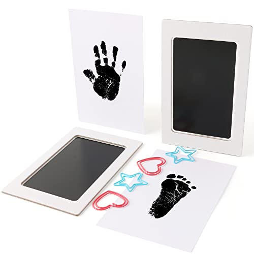 Image of Baby Footprint Kit Pet Paw Print Kit Handprint Ink Pads 2 Packs Medium Size