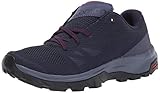 Salomon womens Outline W Hiking, Evening Blue/Crown Blue/Potent Purple, 9 US