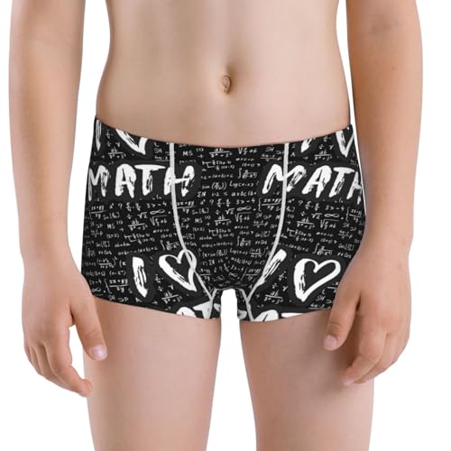 Boys' Cotton Boxer Brief Soft Underwear-I Love Math
