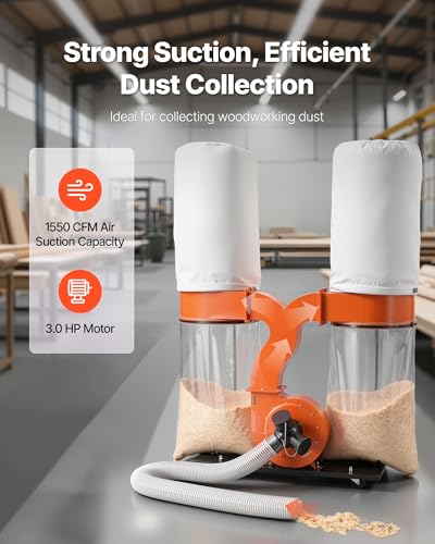 VEVOR 3.0HP Vortex Cone Dust Collector