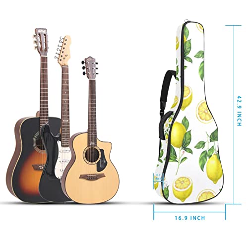 Housse imperméable pour guitare acoustique avec double bandoulière et poche Motif citron jaune, Multicolore 01., 42.9×16… - Les Beatles, Paul McCartney, John Lennon, RIngo Starr, George Harrison Housse imperméable pour guitare acoustique avec double bandoulière et poche Motif citron jaune, Multicolore 01., 42.9x16… – Image 6