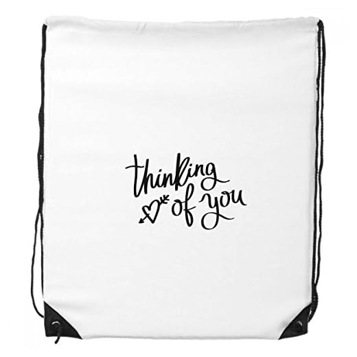 DIYthinker Tänker på dig citat dragsko ryggsäck shopping present sportväskor