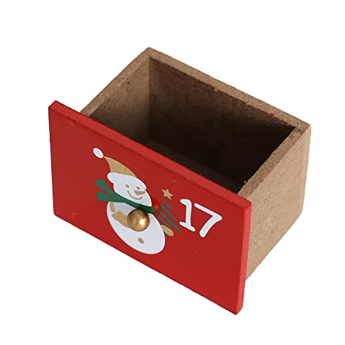 Pioneer-Effort Christmas Wooden Advent Calendar Train With 24 Drawers For Adults Kids Christmas Countdown Decoration (Red&Black&Green Big Train) 24 Inch #TOP3