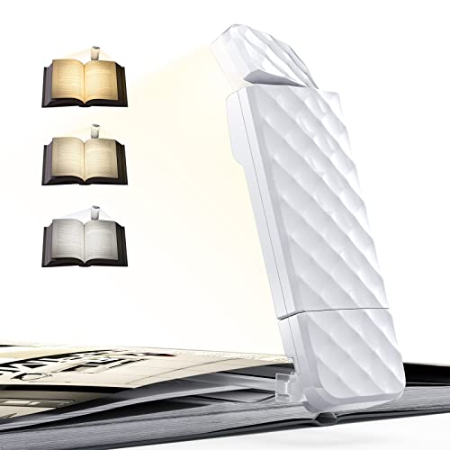 Opaul Book Reading Light With Timer, Book Light For Reading In Bed, Rechargeable Led Clip On Book Reading Light, Portable Adjustable Book Lights With 3 Colors & 5 Brightness, Gifts For Readers&Kids #TOP2