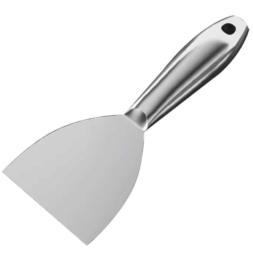 Cqcqc One Color 1Pc Stainless Steel Integral Molding Filling Knife Stainless Filling Knives Putty Drywall Joint Knife Putty Knife Filler Knife For Walls Wallpaper Scraper(4")