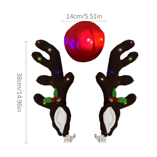 Cuernos de reno para coche con luces LED: decora tu automóvil sin dañar las ventanas 5