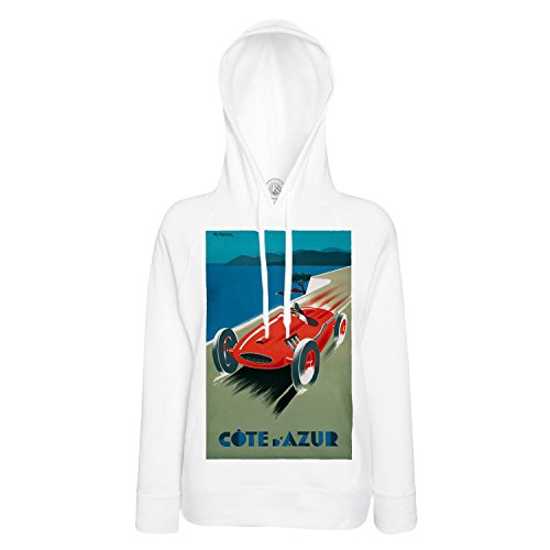 Sweat à capuche Côte d'Azur race course vintage sweat-shirt homme rétro France
