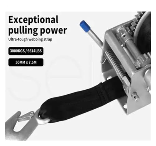 Treuil de remorque robuste sangle manuelle 3000kg haute traction - 5