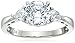 Platinum-Plated "100 Facets Collection" Cubic Zirconia Three-Stone Ring (3 cttw)