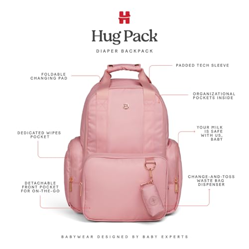HUGGIES Unisex-adult Signature Hug Pack Diaper Backpack, Bridal Rose, One Size - image 4