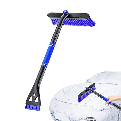 Rascador de hielo para coche giratorio con cepillo