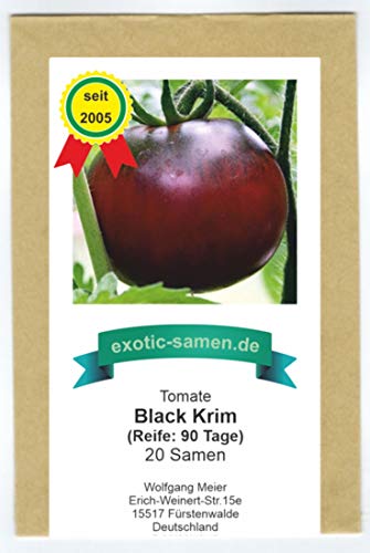 Schwarze Fleischtomate mit hohem Zuckergehalt - Black Krim - 20 Samen Cover