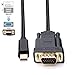 Produktbild CableDeconn Mini-Displayport auf VGA-Kabel, kompatibel mit Mini DP auf VGA Stecker auf Buchse Adapter