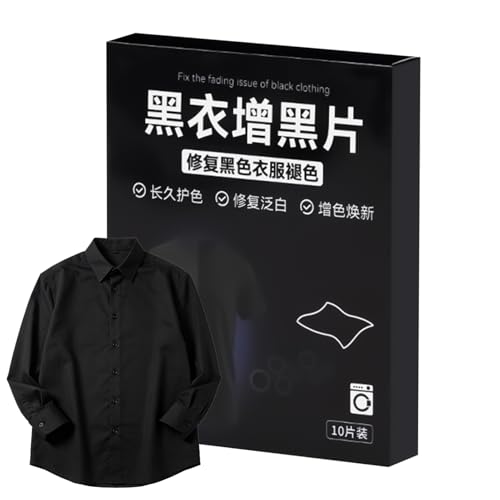 Teinture Noire Pour Vêtements - Peinture Couleur Intensive 10 Pièces | Teinture Noire Assombrissante Pour Fibres Synthétiques,Pour La Rénovation Du Polyester, Coton, Lin Et Laine En Machine À