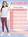 DDOBB Girls Fleece Lined Leggings Black Winter Thermal Warm Clothes Running Thick Pants Cold Weather for Kids Dark Pink 5-6 Years