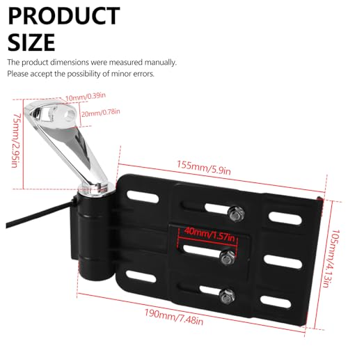 Image of Rear Side License Plate Bracket Holder with LED Light for Harley Sportster XL883, XL1200, Dyna Low Rider FXDLS, Street Bob FXDB 2004-2020 Chrome