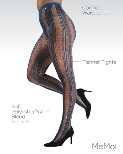 Image of MeMoi Epic Stripe Glamour Fishnet Tights