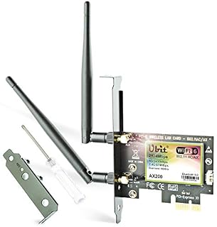 Ubit WiFi Card, AX/AC WiFi 6e Card Dual Band 5400 Mbps AX210N PCIE Bluetooth WLAN Network WiFi Card with Bluetooth 5.2 | MU-MIMO| OFDMA| Ultra-Low Latency, Support WIN 10/11