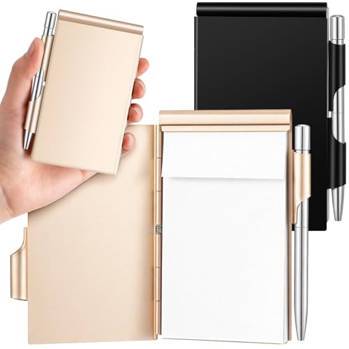 Carnet de poche en métal Tenare rechargeable avec stylo en aluminium pour note