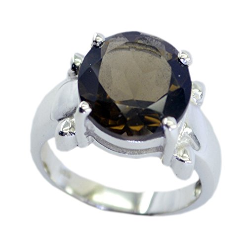 Bague quartz fumé argent 925 bague anti-ternissement tailles H à Z