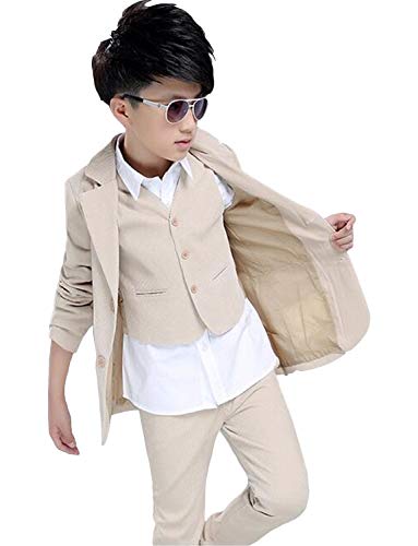 Costume garçon noir bleu marine 3 pièces veste gilet pantalon pour communion et grand mariage