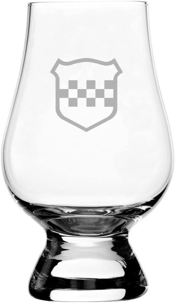 Army Military Custom Personalized Personalized Custom 6.5oz Etched Crystal Whisky Glass Compatible with The Glencairn Glass Accessories