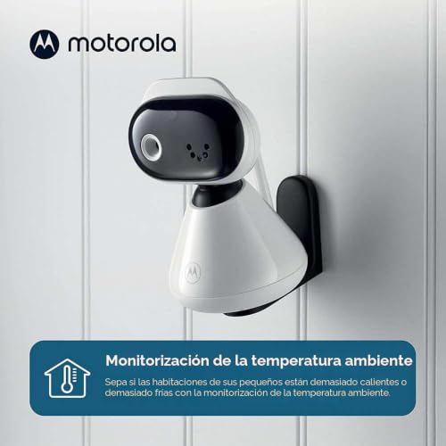 Miniatura 5 de Motorola Nursery PIP1200 Vigilabebés con Cámara, Unidad de Padres de 2,8 pulgadas, Comunicación Bidireccional, Temperatura Ambiente, Visión Nocturna por Infrarrojos, Alcance de 300 m